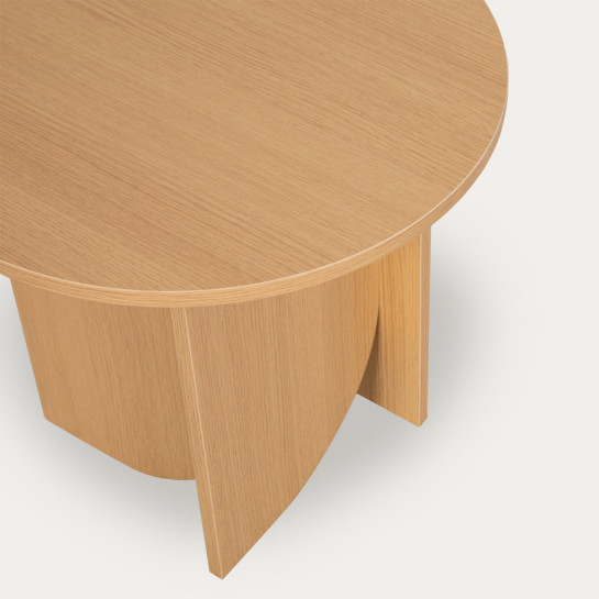 kenay home Mesa auxiliar redonda natural 50 Superdescuento