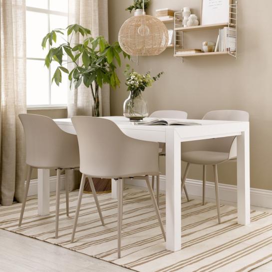 kenay home Pack 4 sillas polipropileno beige Gran oferta