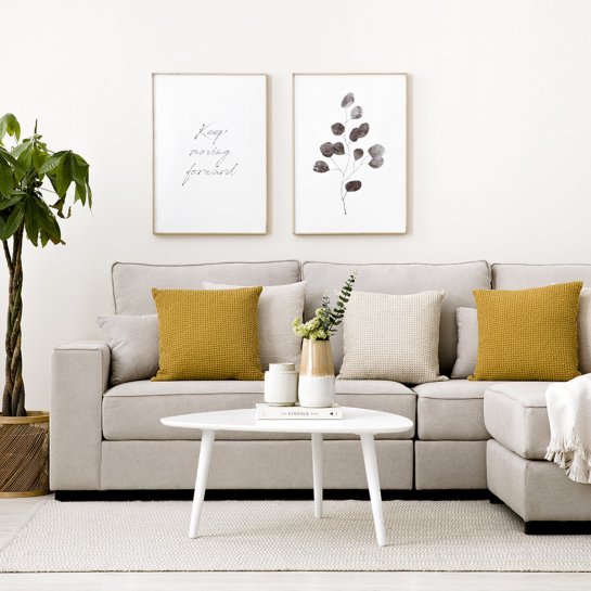 kenay home Mesa de centro triangular blanca 85 Envío gratis