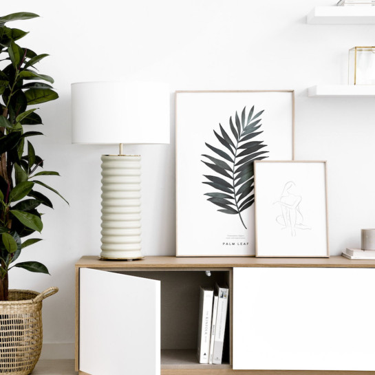kenay home Mueble TV 200 blanco y roble Grandes descuentos