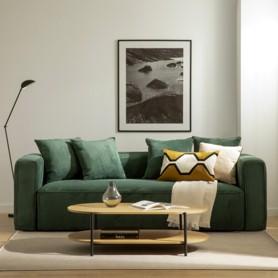 kenay home Mesa de centro ovalada natural 115 Descuento por venta flash