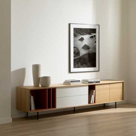 kenay home Mueble TV 240 burdeos Ofertas especiales