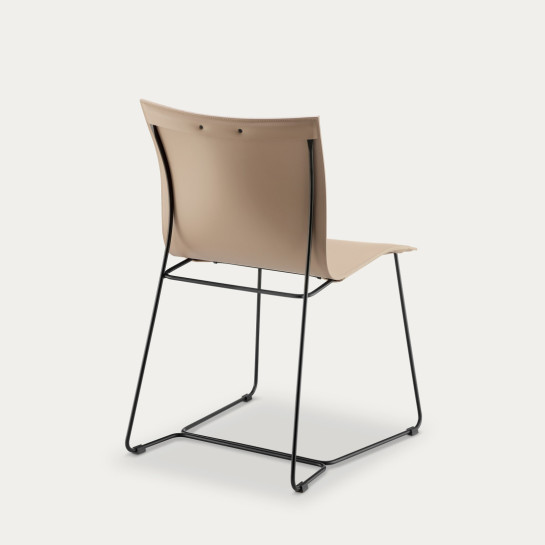 kenay home Silla piel nude Rebajas de fin de temporada