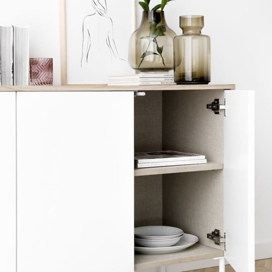 kenay home Aparador 163 blanco y natural Rebajas