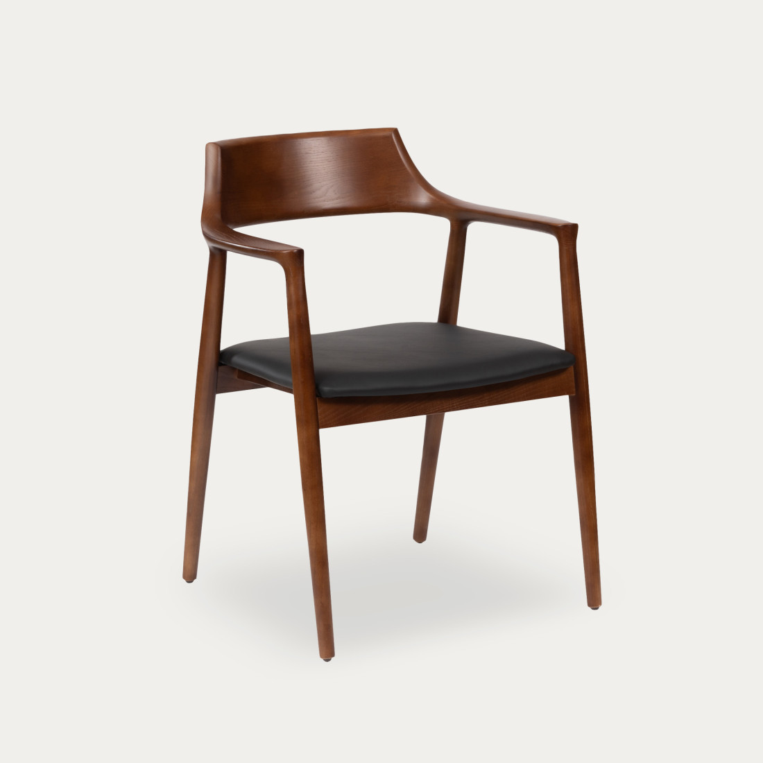 kenay home Silla madera nogal y negro Liquidación