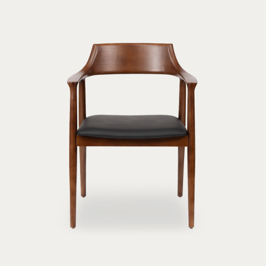 kenay home Silla madera nogal y negro Liquidación