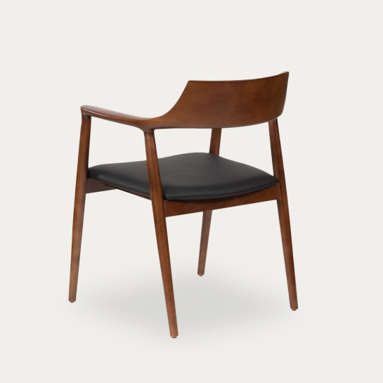 kenay home Silla madera nogal y negro Liquidación