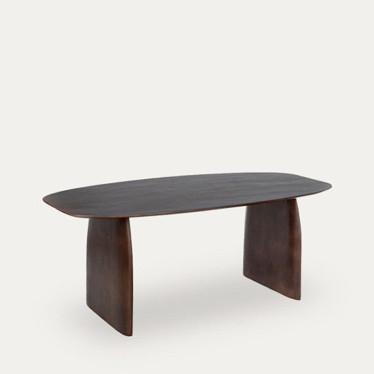 kenay home Mesa de comedor ovalada marrón 200 Promoción por tiempo limitado