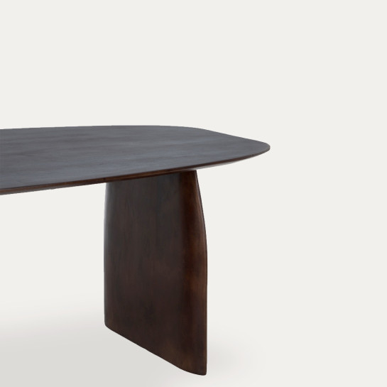 kenay home Mesa de comedor ovalada marrón 200 Promoción por tiempo limitado