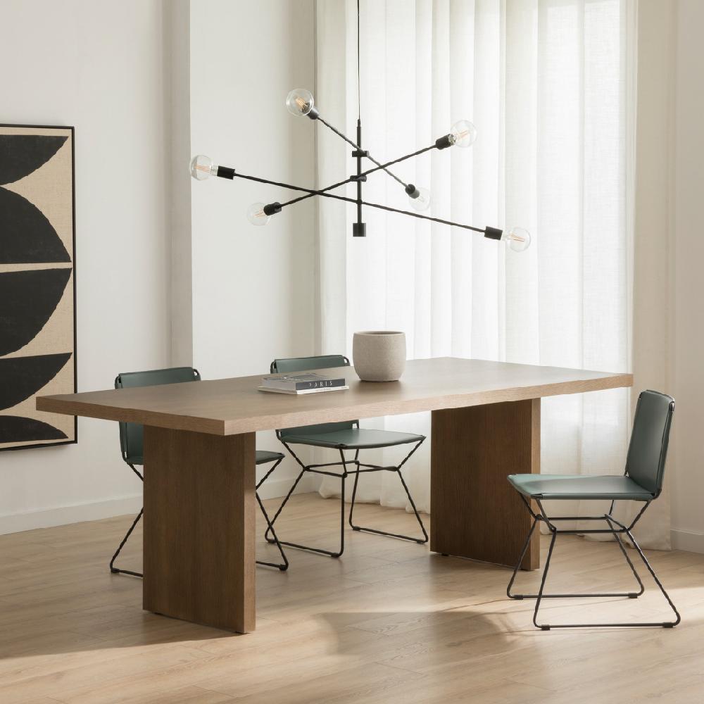 kenay home Mesa de comedor rectangular roble oscuro 220 Promoción trimestral