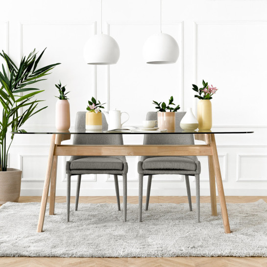 kenay home Mesa de comedor rectangular natural 180 En oferta