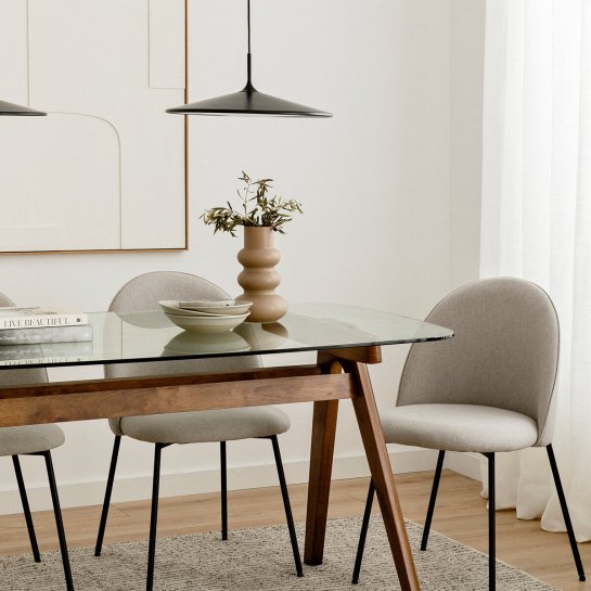 kenay home Mesa de comedor rectangular nogal 160 Oferta exclusiva