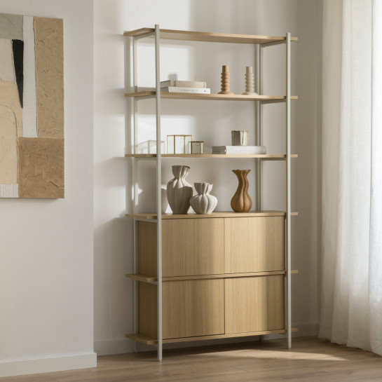 kenay home Estantería alta blanca Ofertas de temporada