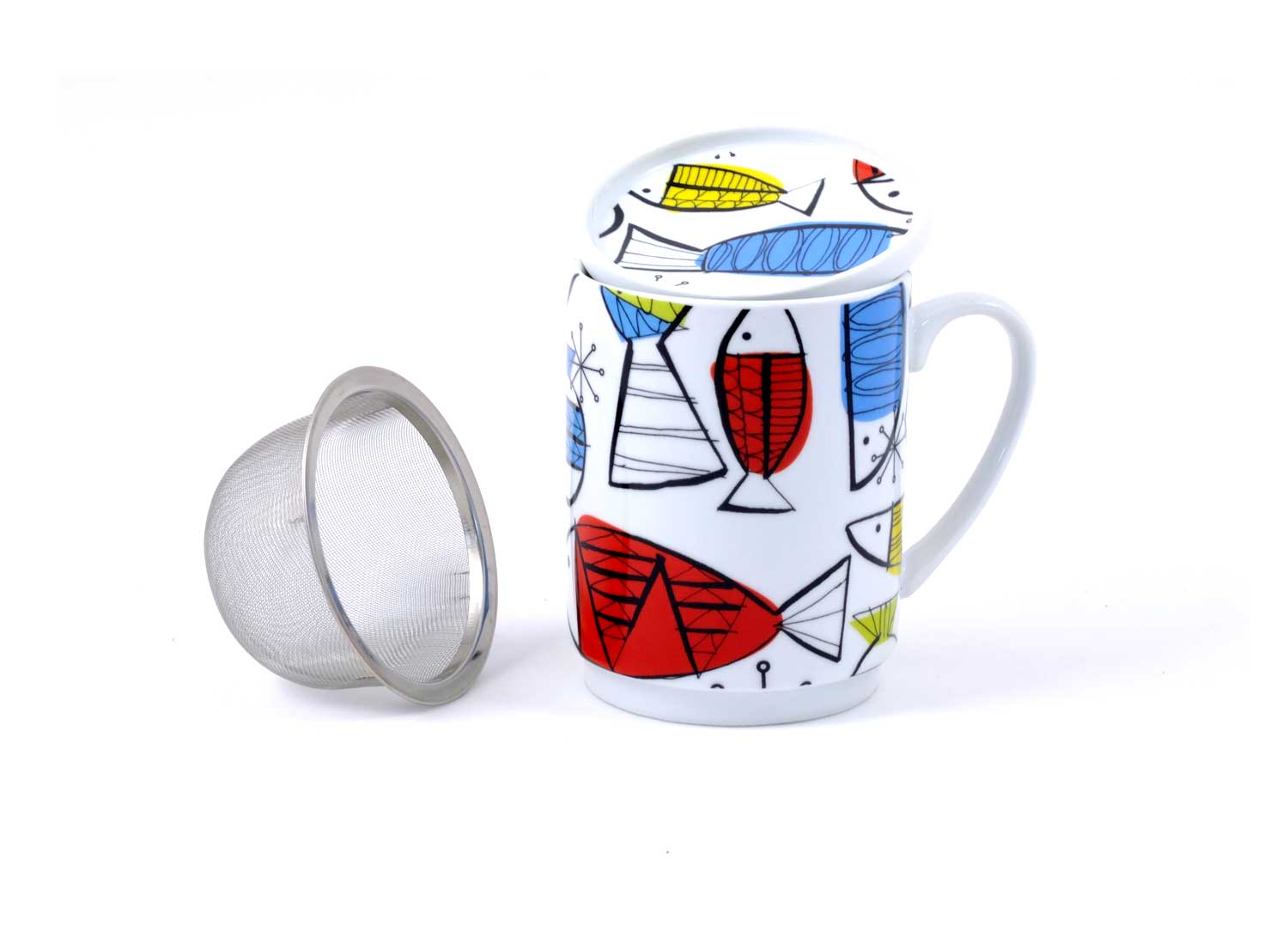 la cija Taza de Té Peces de Colores