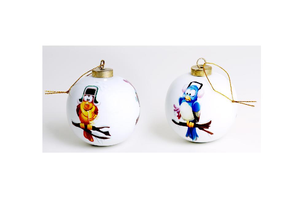 la cija Bolas de Navidad de Porcelana Pájaros Frioleros