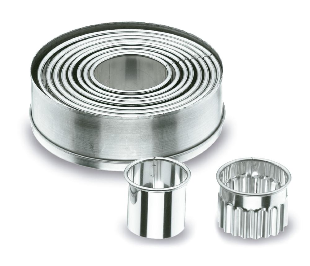 lacor Set 9 cortapastas redondos Inox