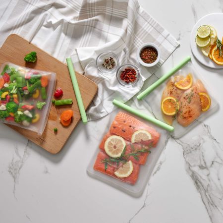 lékué Set de 3 bolsas reutilizables planas Libre de impuestos