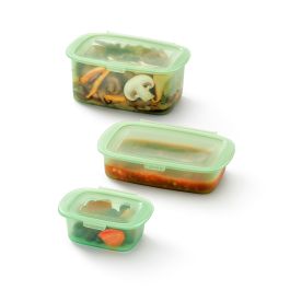 lékué Kit de 3 recipientes reutilizables de silicona
