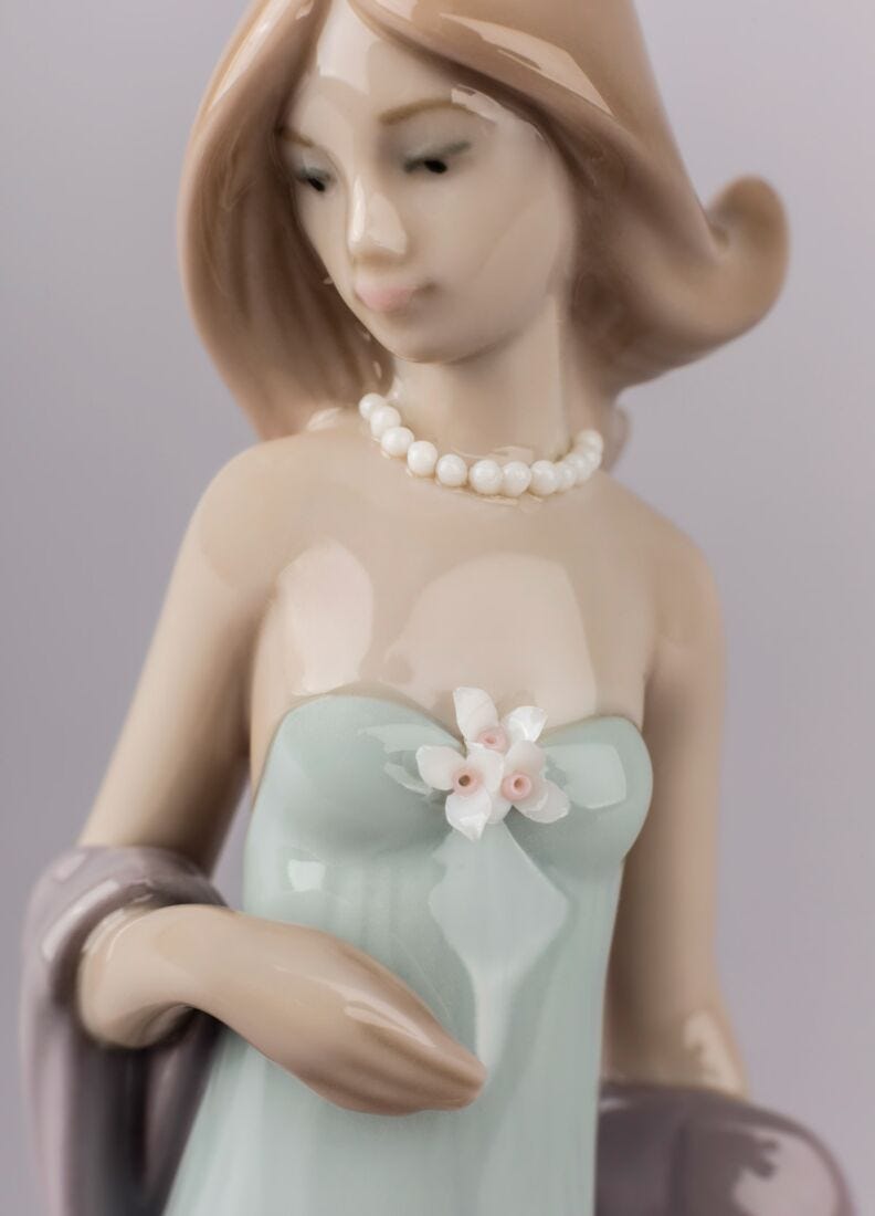 lladro Figura niña Vestido de noche Promoción por tiempo limitado