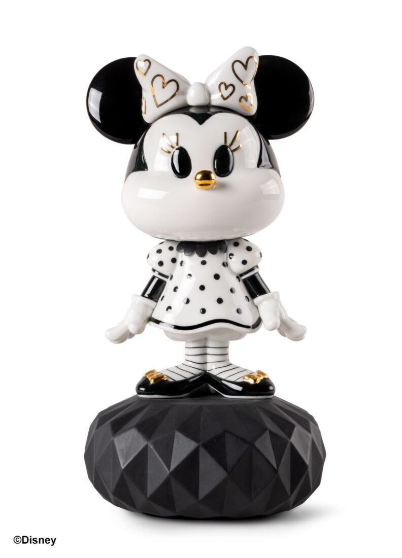 lladro Escultura Minnie in black and white lladro Escultura Minnie in black and white
