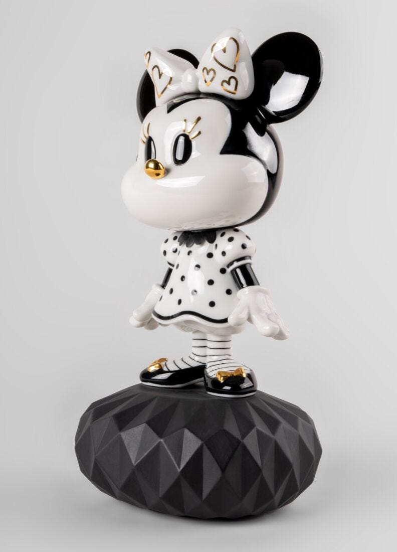 lladro Escultura Minnie in black and white Grandes descuentos