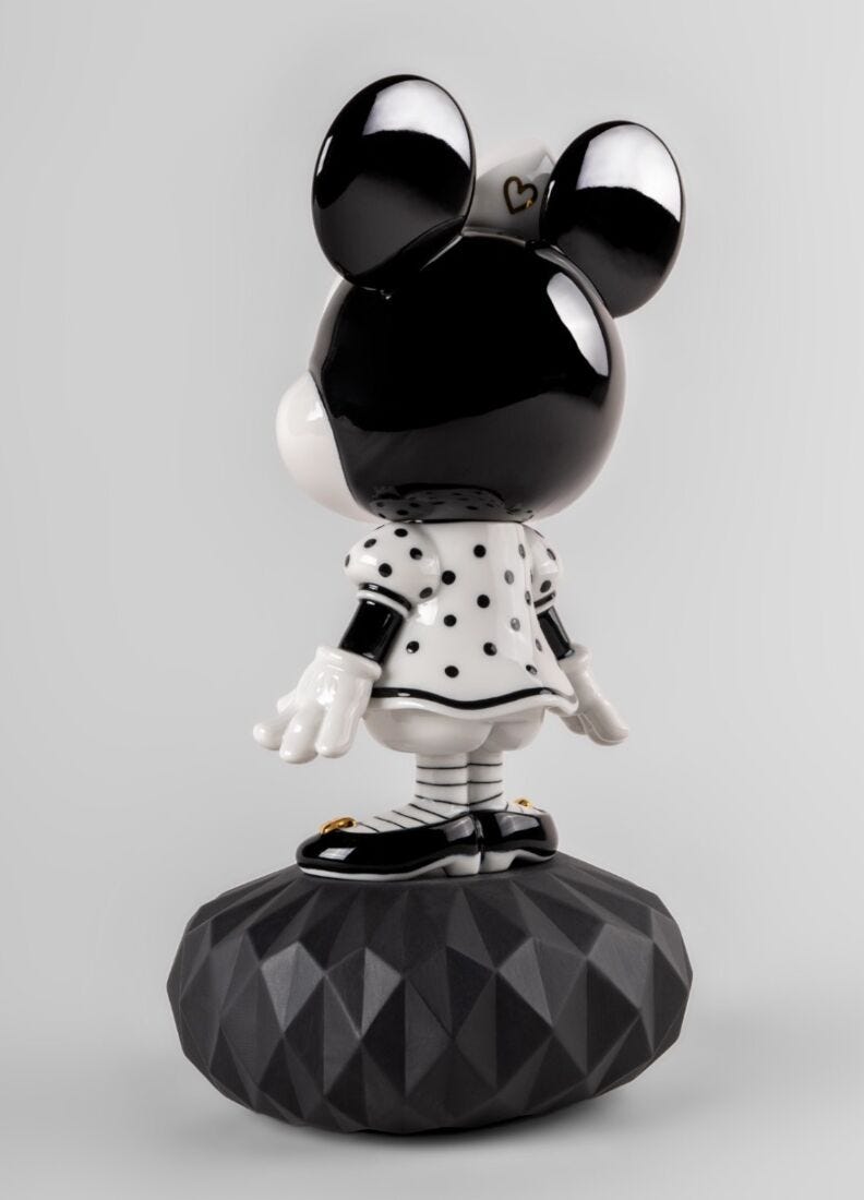lladro Escultura Minnie in black and white Grandes descuentos