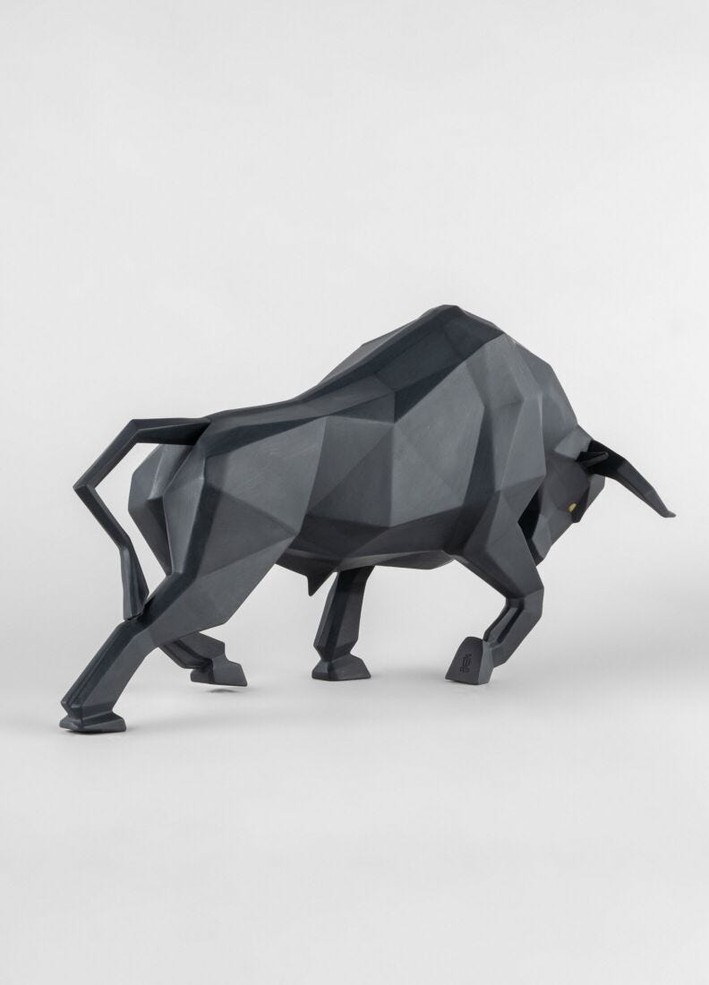 lladro Escultura Toro. Negro mate Limitado a 3 días