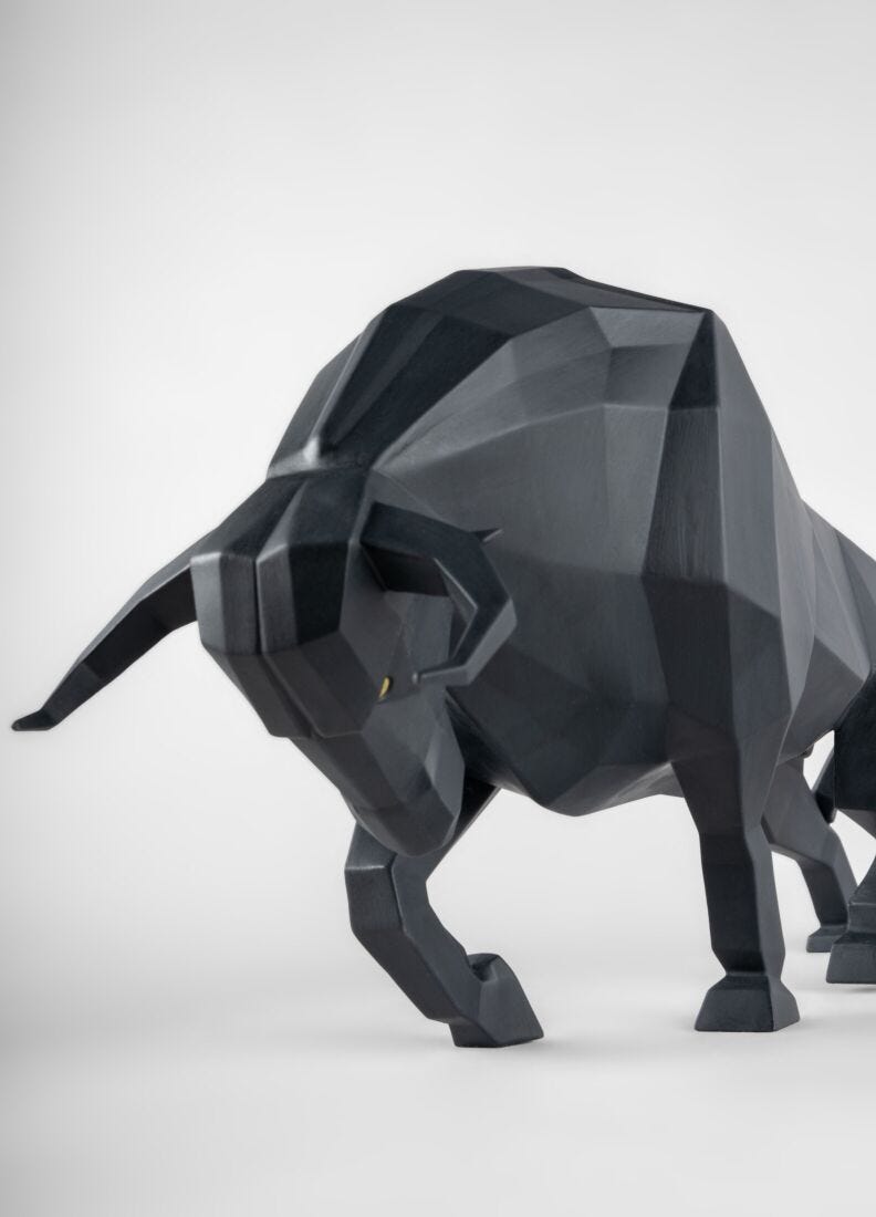 lladro Escultura Toro. Negro mate Limitado a 3 días
