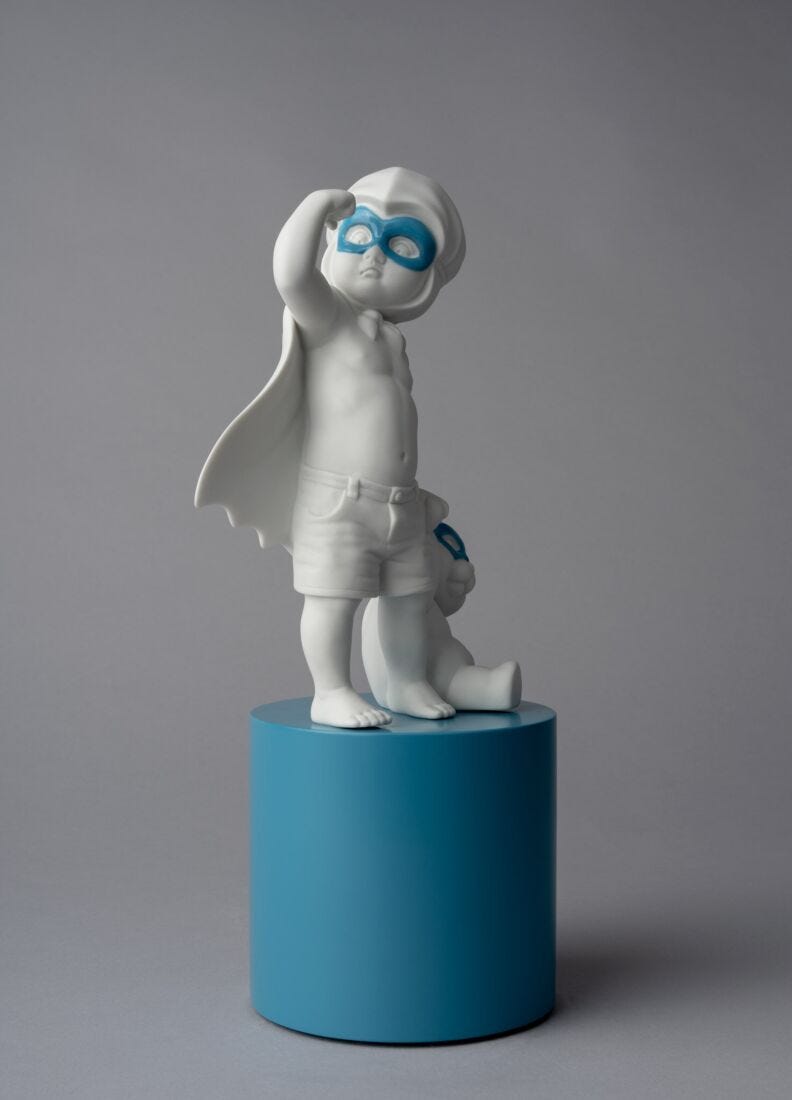 lladro Figura Bebé Niño Tengo super poderes Descuento por venta flash