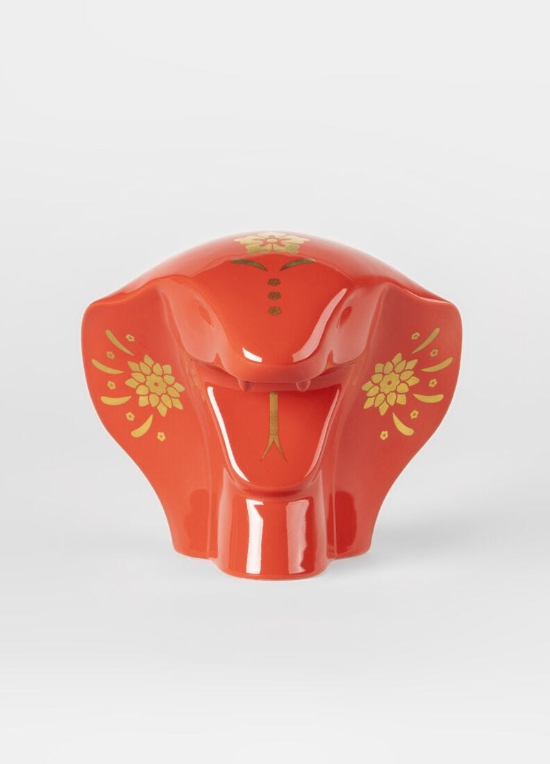 lladro Escultura La Serpiente. Rojo - oro En oferta