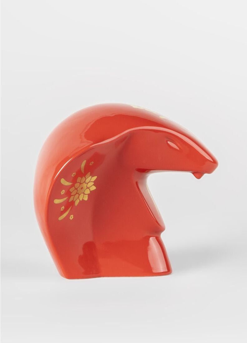 lladro Escultura La Serpiente. Rojo - oro En oferta