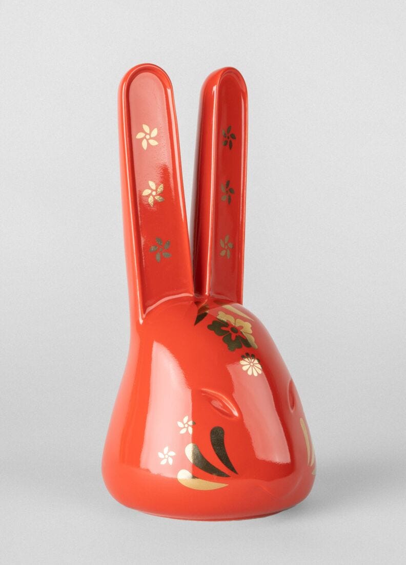 lladro Escultura El Conejo. Rojo - oro Rebajas baratas