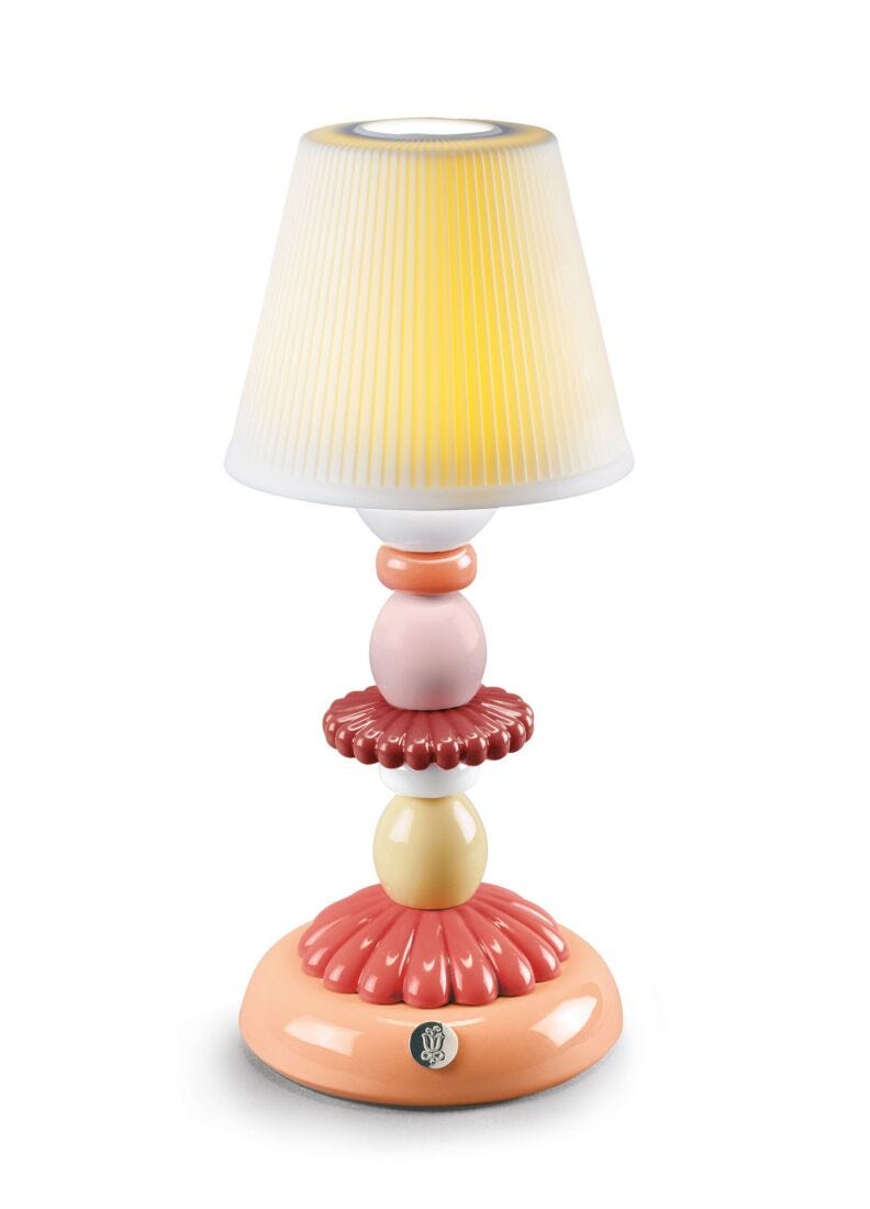 lladro Lámpara de mesa Firefly Lotus. Coral