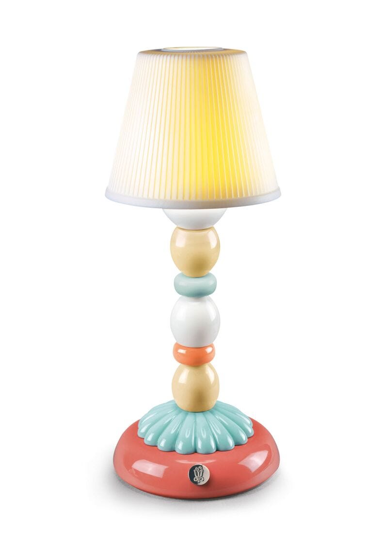 lladro Lámpara de mesa Firefly Palm. Azul claro