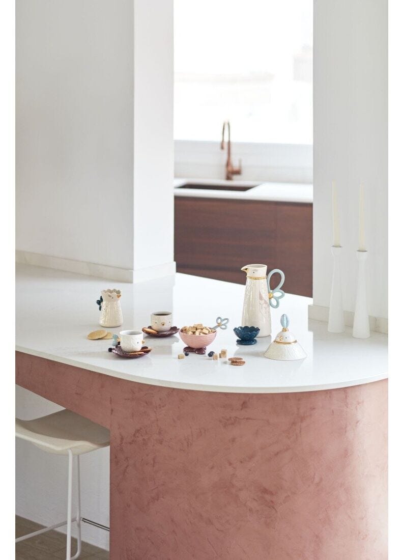 lladro Set de 2 tazas y platos Kawki Oferta especial de fábrica