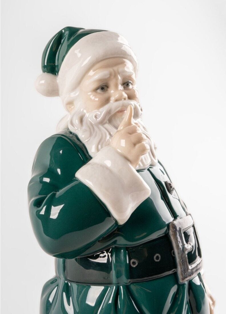 lladro Escultura Ha llegado Papá Noel. Verde Ofertas de temporada