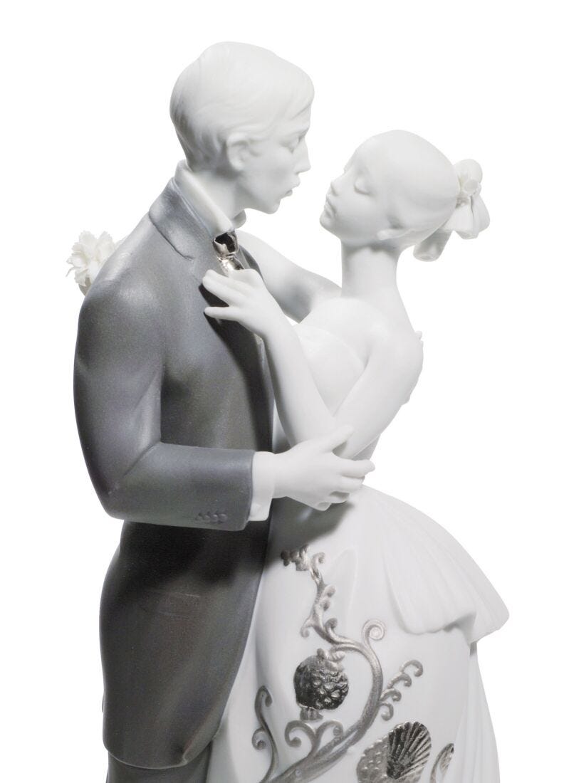 lladro Figura pareja El vals de los novios. Lustre plata Envío gratis