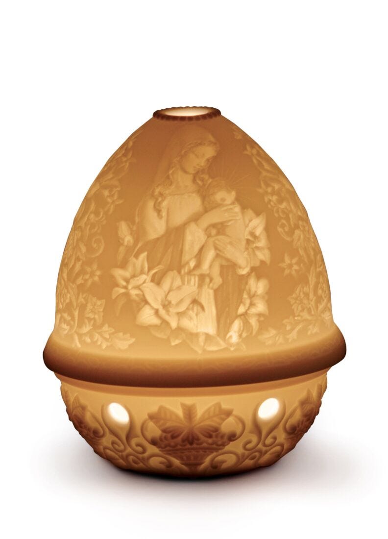 lladro Litofanía Madonna de las flores