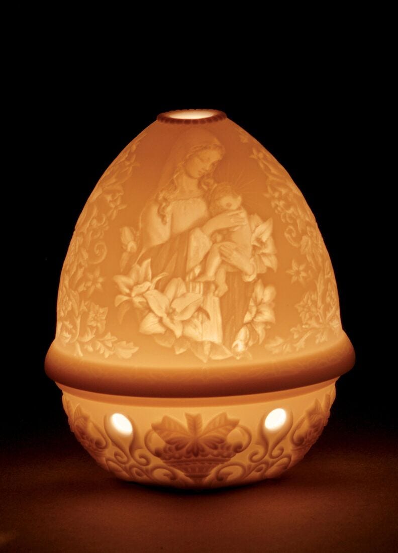 lladro Litofanía Madonna de las flores Oferta especial de fábrica