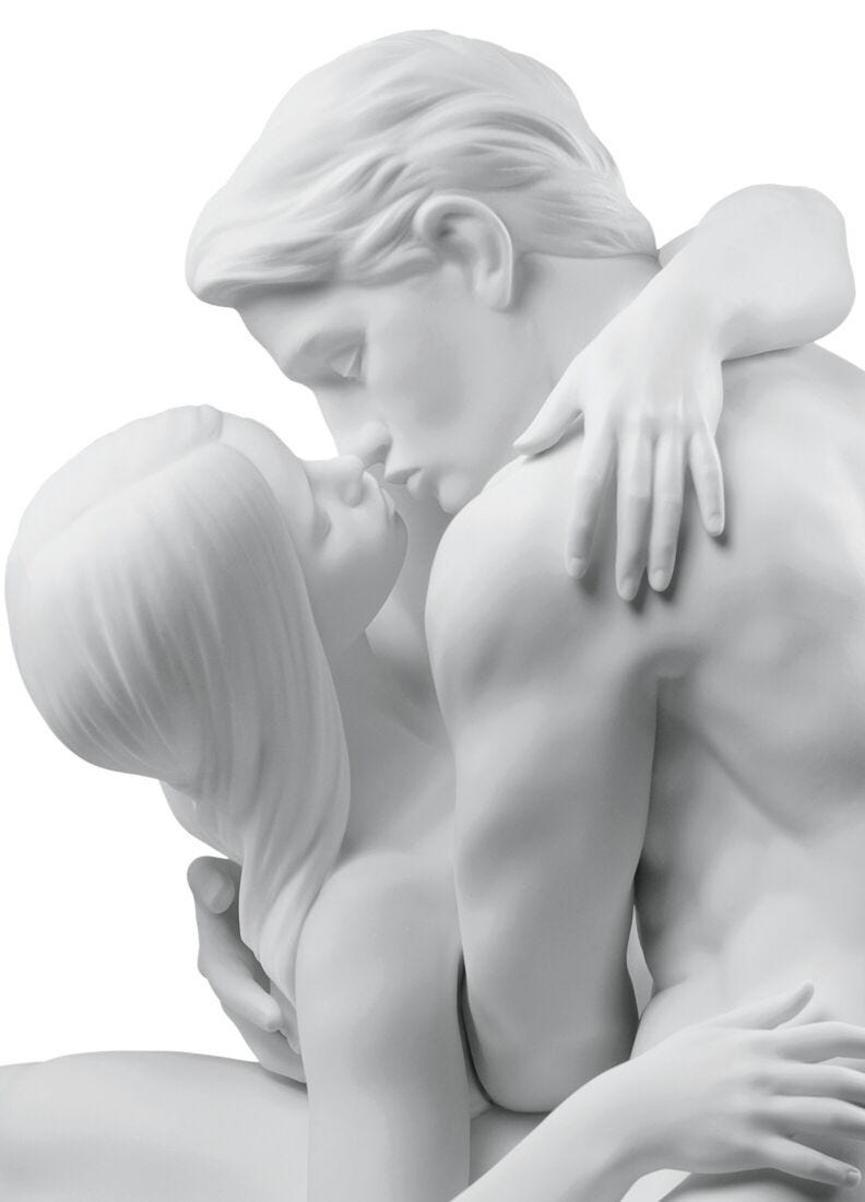 lladro Escultura pareja Beso apasionado Envío internacional gratuito