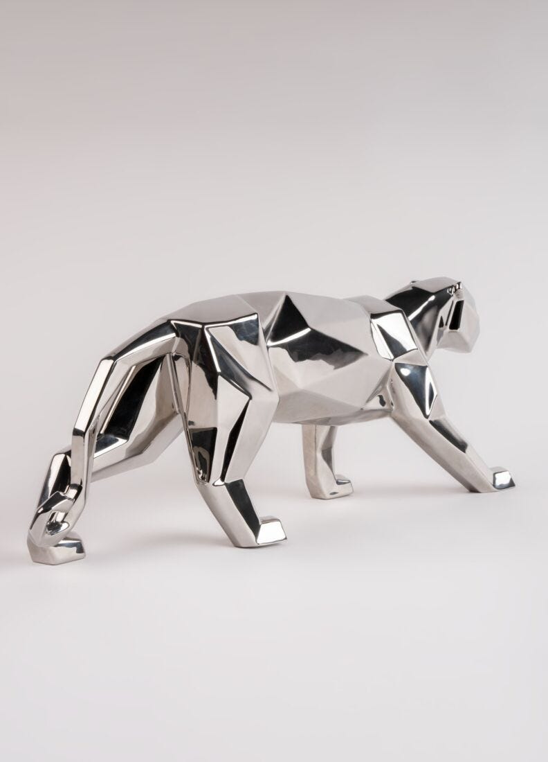 lladro Escultura Pantera (plata) Descuentos del mes