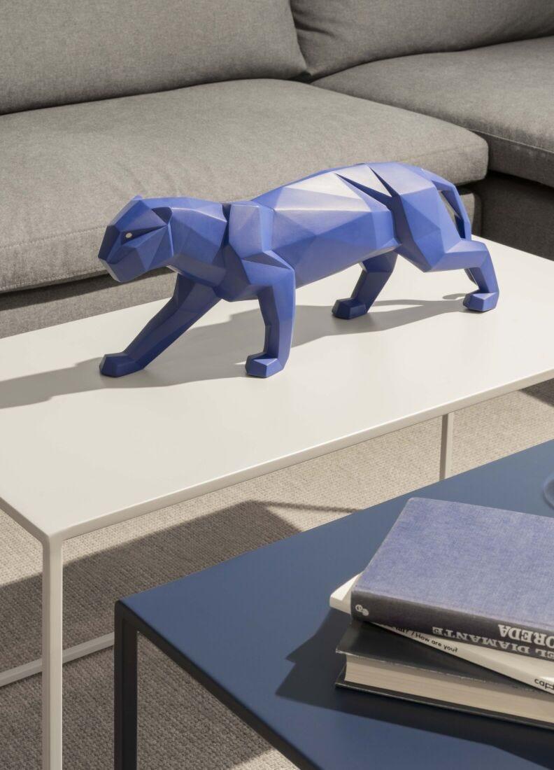lladro Escultura Pantera. Azul mate Última moda