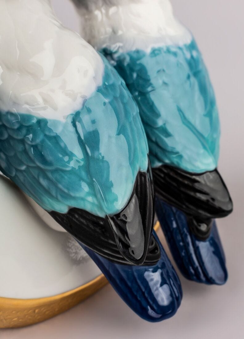lladro Figura pájaros Llévame a la luna. Lustre oro Rebajas online