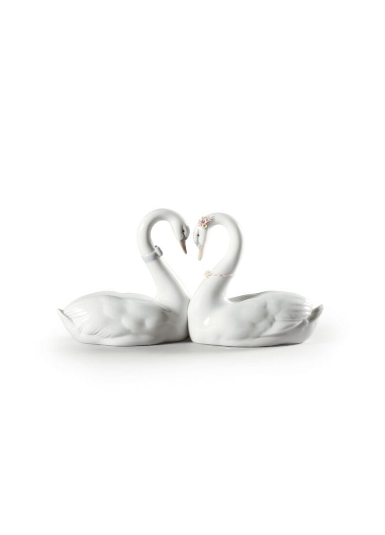 lladro Figura cisnes Corazón blanco Envío gratis