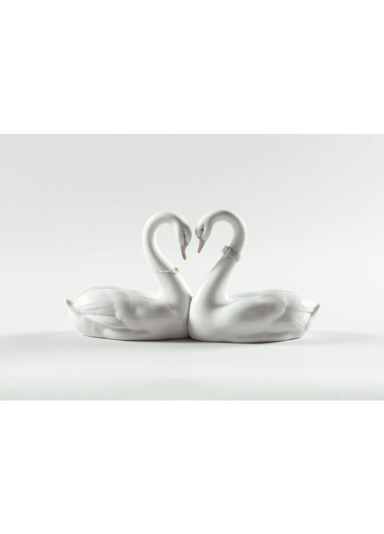 lladro Figura cisnes Corazón blanco Envío gratis