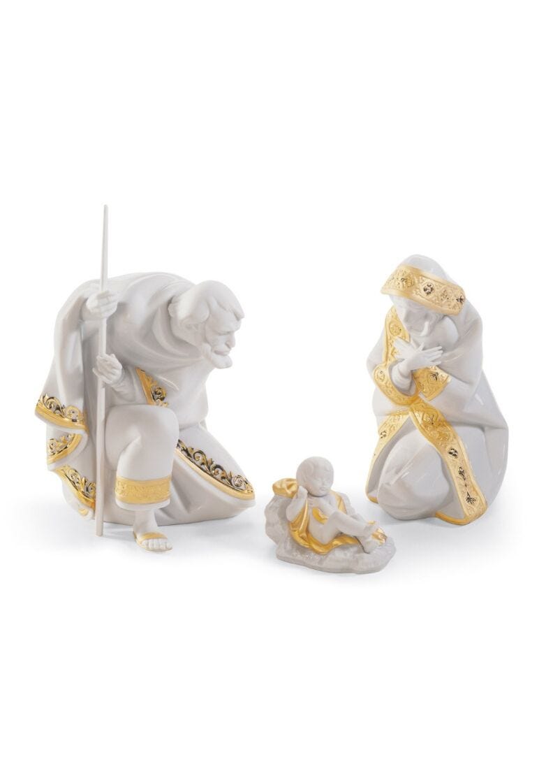 lladro Belén Noche de Paz. Lustre oro