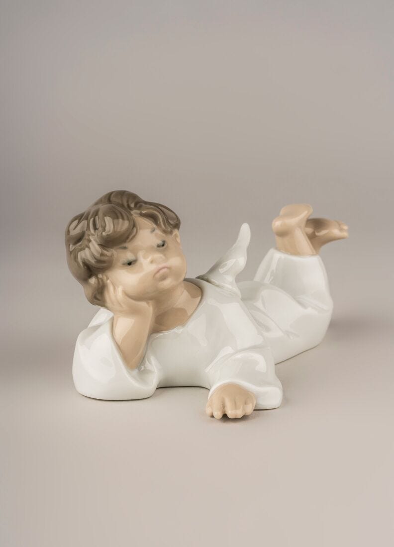 lladro Figura Ángel acostado Outlet online