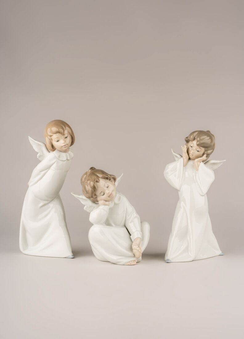 lladro Figura Ángel soñador Venta caliente