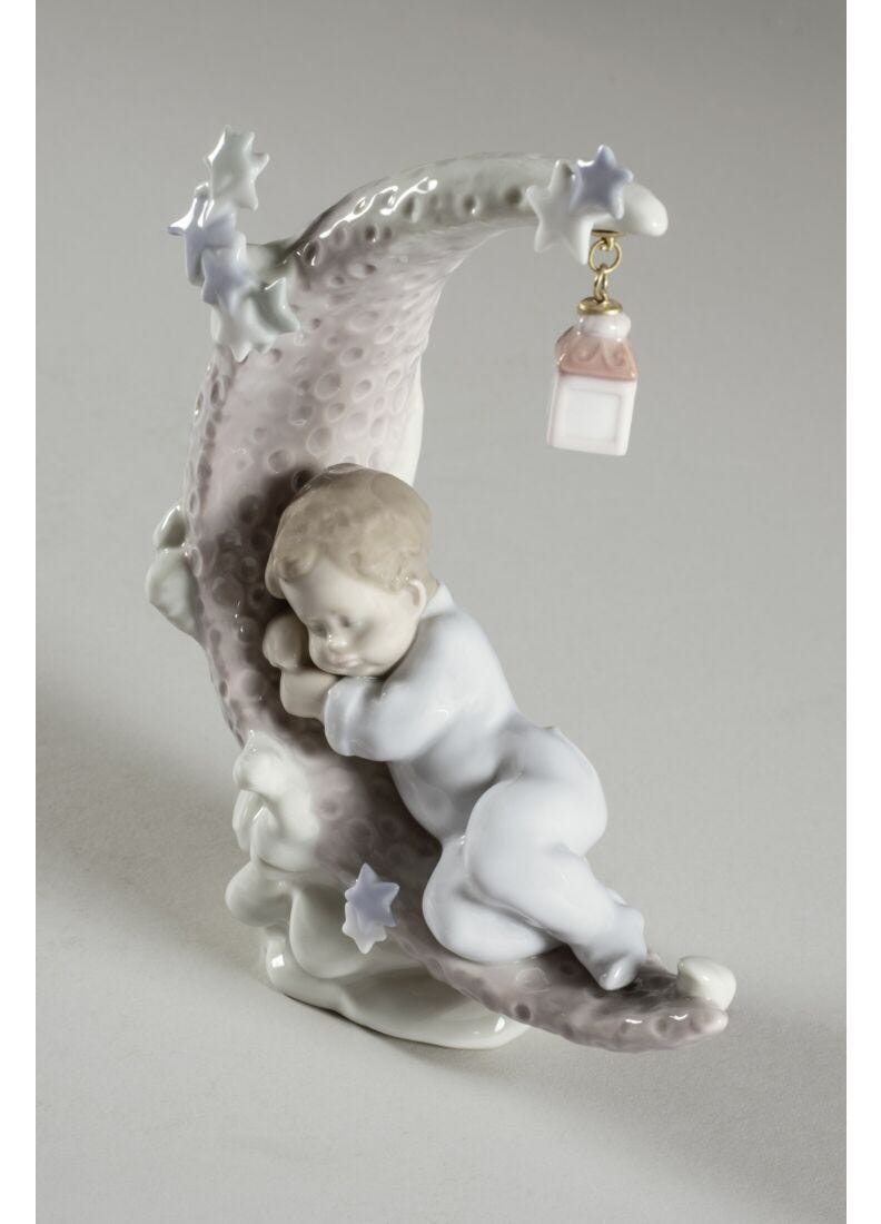 lladro Figura niño Soñando con la luna En oferta