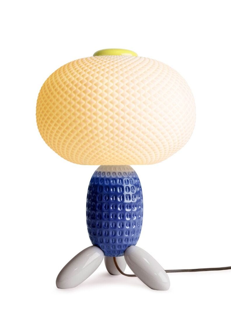 lladro Lámpara de mesa Soft Blown. Azul (CE) Tienda de fábrica